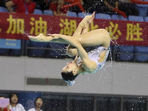 “水上芭蕾”究竟有多美？全國花樣游泳錦標(biāo)賽武漢“綻放”（附精美圖集）(圖10)